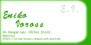 eniko voross business card
