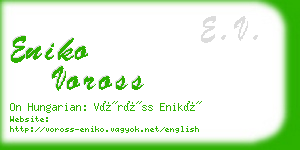 eniko voross business card